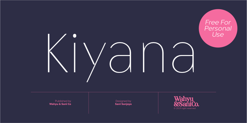 Kiyana Display UltraLight font